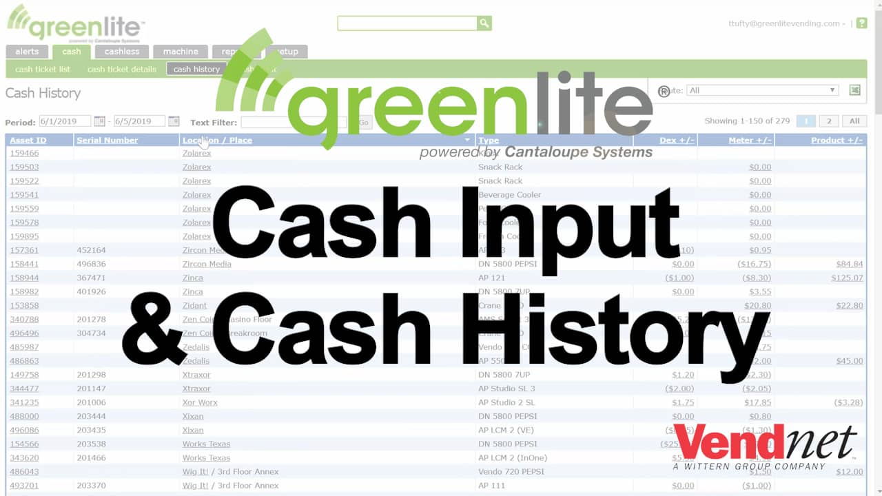 Greenlite: Cash Input &amp; Cash History