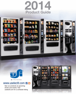 Uselectit Vending Machine Product Guide 2014