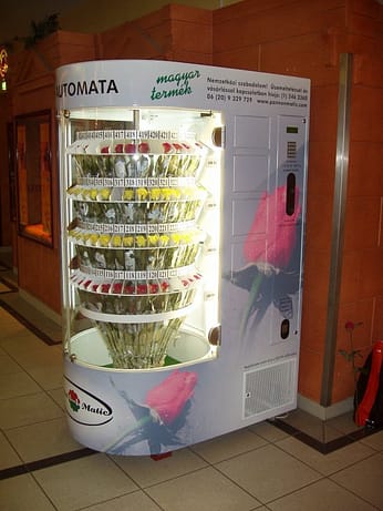 snack vending machine flowers