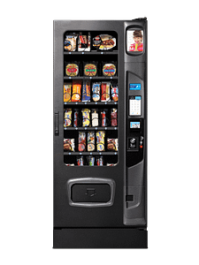Alpine Combi 3000 frozen food vending machine with iCart touch screen and kick panel options.