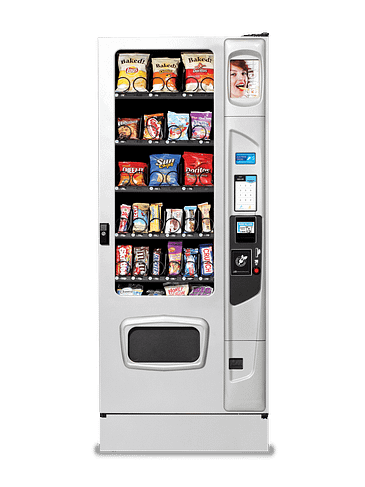 Mercato 3000 Snack with platinum silver door styling, iCart touch screen and kick panel options.