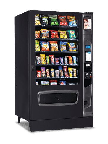 Mercato 5000 Snack with optional iCart touch screen and kick panel left quarter view.