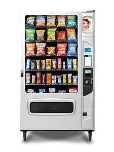 Mercato 5000 snack with optional platinum silver door styling and iCart touch screen.