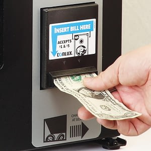 Bill Insert on a Vending Machine from U-Select-It