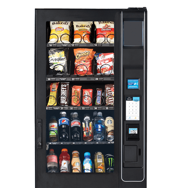 The Evoke Combo VT3 Vending Machine From U-Select-It with 7 inch display