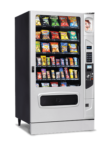 Mercato 5000 snack with optional platinum silver door styling and kick panel left quarter view.