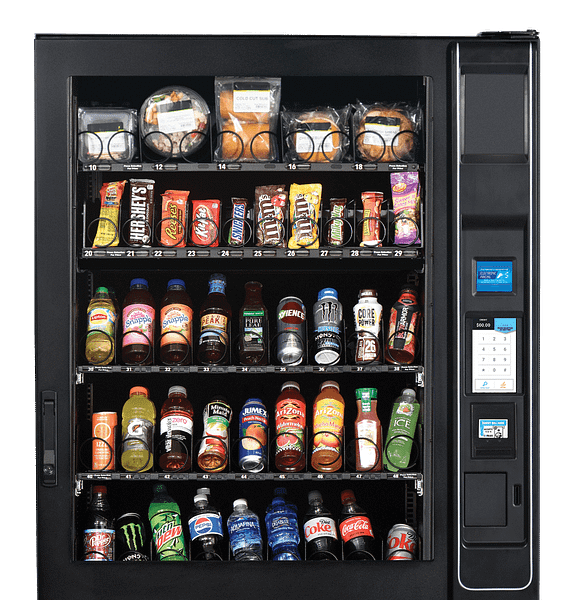 The Evoke ST5 Combo Vending Machine from U-Select-It with 7 inch display
