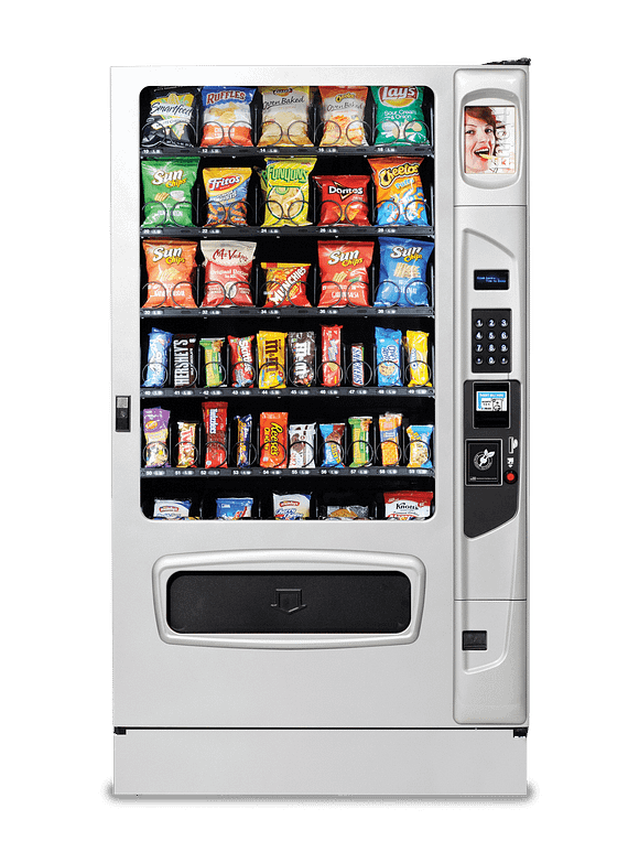 Mercato 5000 snack with optional platinum silver door styling and kick panel.