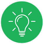 Green and white diodes icon green
