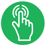 Green and white auto touch icon green logo