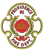 Providence, Rhode Island Fire Department logo in red, white and yellow