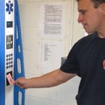 Person using a medical vending machine