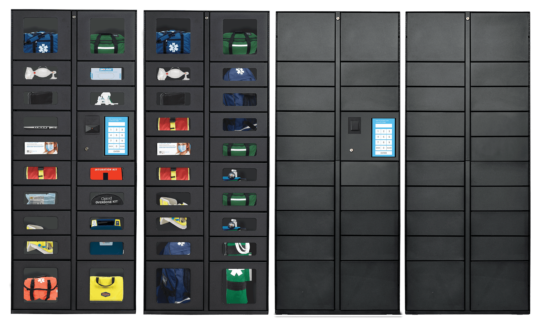 Locker Bank Flex_EMS Touch Screens
