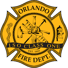 Orlando Fire Department logo in yellow and black