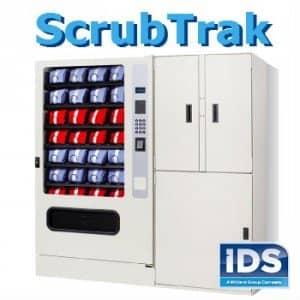 Front view image of srubtrak vending machine and locker