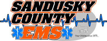 Sandusky County EMS logo in blue, orange, black and gray