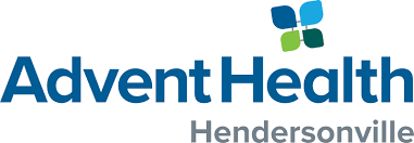 Advent Health of Hendersonville logo in blue, green and gray