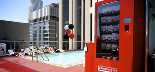 Image of poolside vending machine