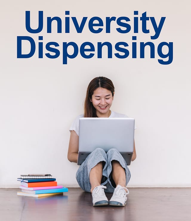 University school supplies vending machine