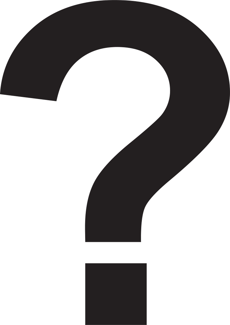 Question Mark Icon - Black