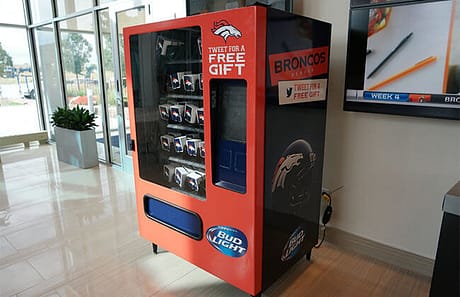 Denver Broncos Twitter Vending Machine