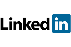 Image of Linkedin logo with black background