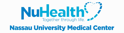 Nassau University Medical Center logo in various shades of blue