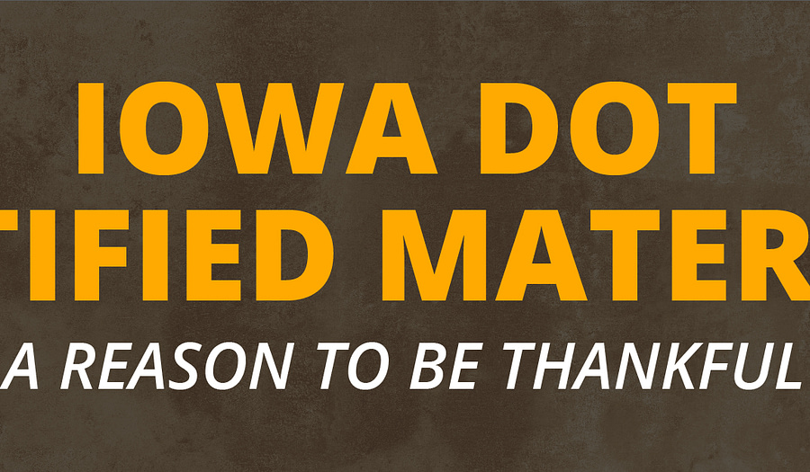 Iowa DOT Certified Materials - Legacy Materials